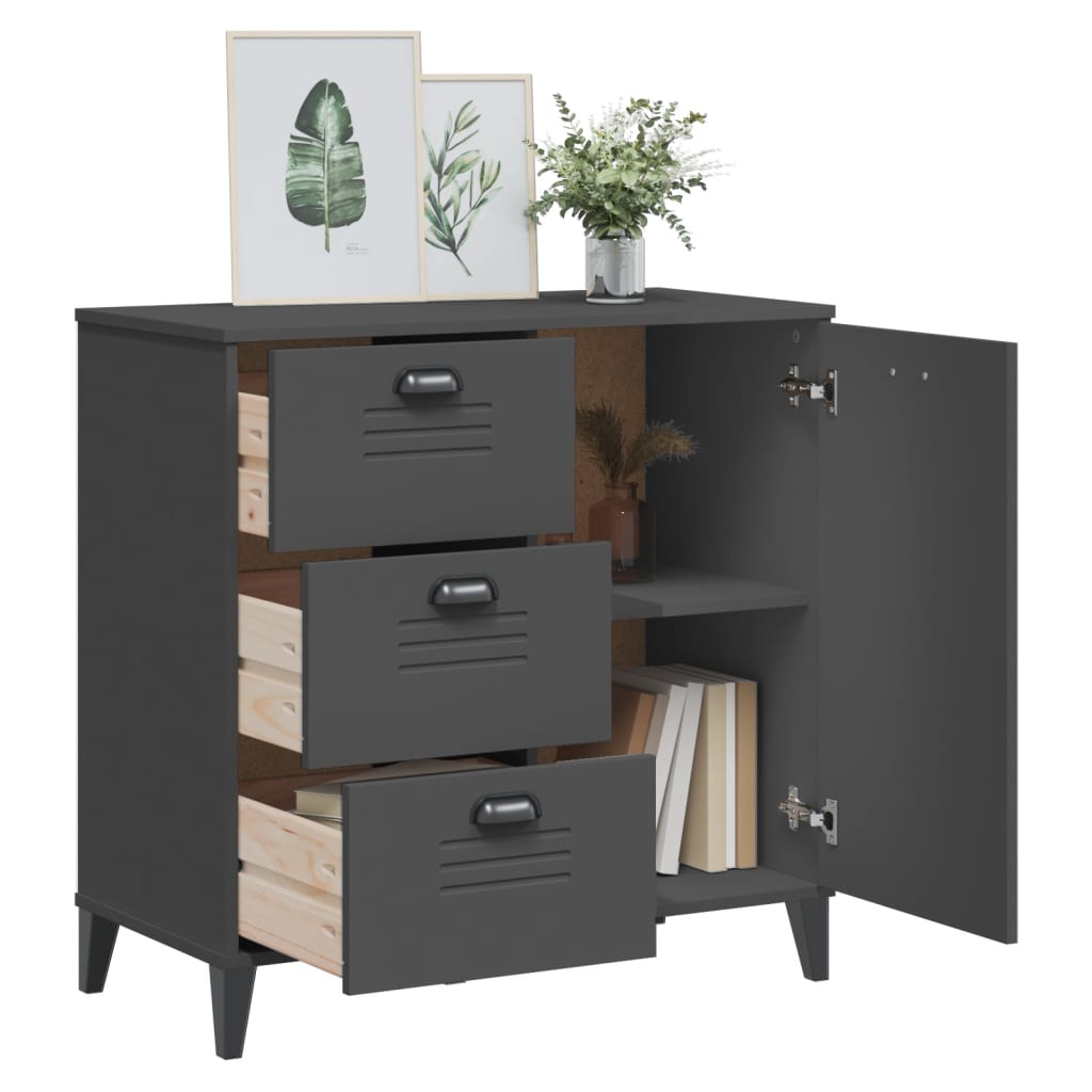 vidaXL Dressoir VIKEN 80x40x80 cm bewerkt hout wit