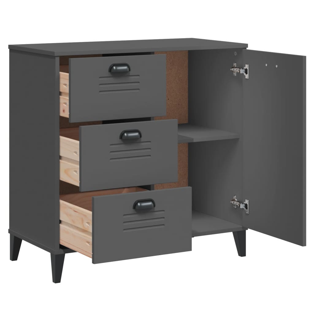 vidaXL Dressoir VIKEN 80x40x80 cm bewerkt hout wit