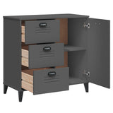 vidaXL Dressoir VIKEN 80x40x80 cm bewerkt hout wit
