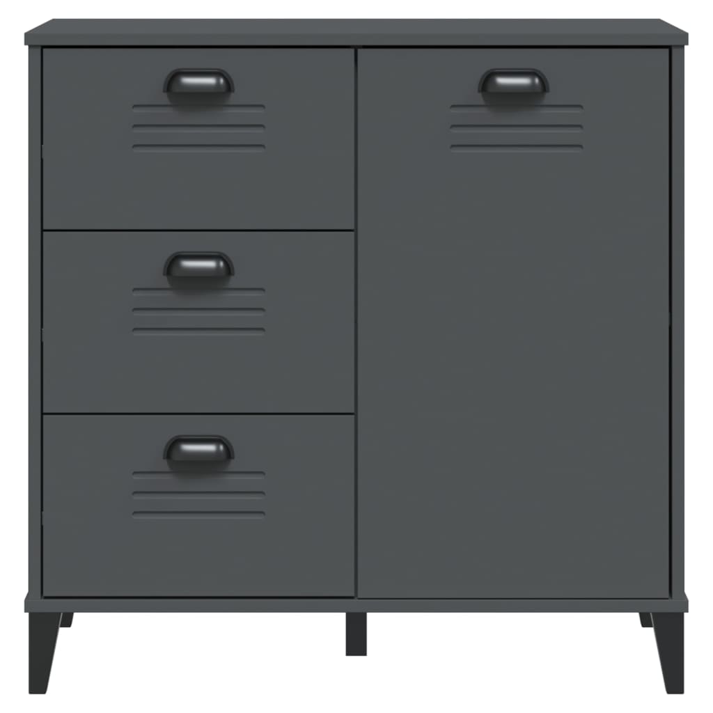 vidaXL Dressoir VIKEN 80x40x80 cm bewerkt hout wit