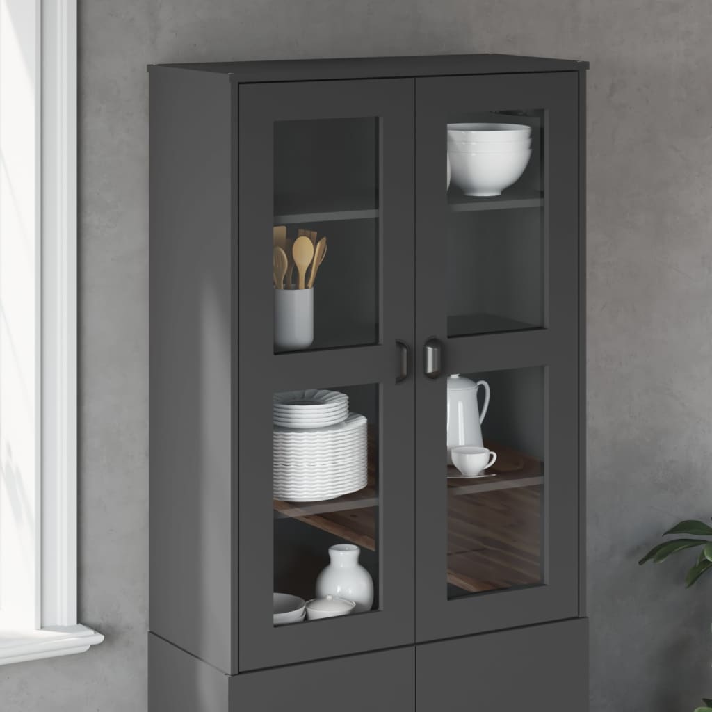 vidaXL Opzetkast VIKEN bewerkt hout wit