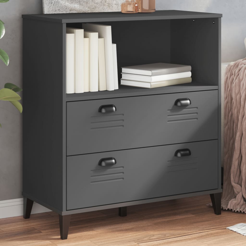 vidaXL Boekenkast VIKEN 80x40x90 cm bewerkt hout wit