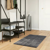 vidaXL Vloerkleed HUARTE laagpolig zacht wasbaar 60x110 cm antraciet