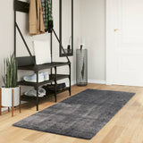 vidaXL Vloerkleed HUARTE laagpolig zacht wasbaar 60x110 cm antraciet