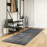 vidaXL Vloerkleed HUARTE laagpolig zacht wasbaar 60x110 cm antraciet