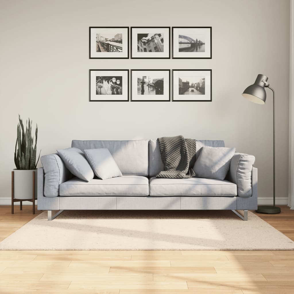 vidaXL Vloerkleed HUARTE laagpolig zacht wasbaar 60x110 cm antraciet