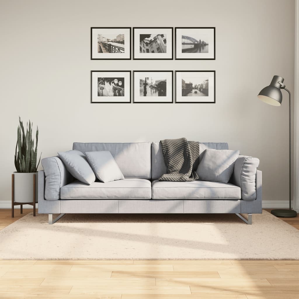 vidaXL Vloerkleed HUARTE laagpolig zacht wasbaar 60x110 cm antraciet