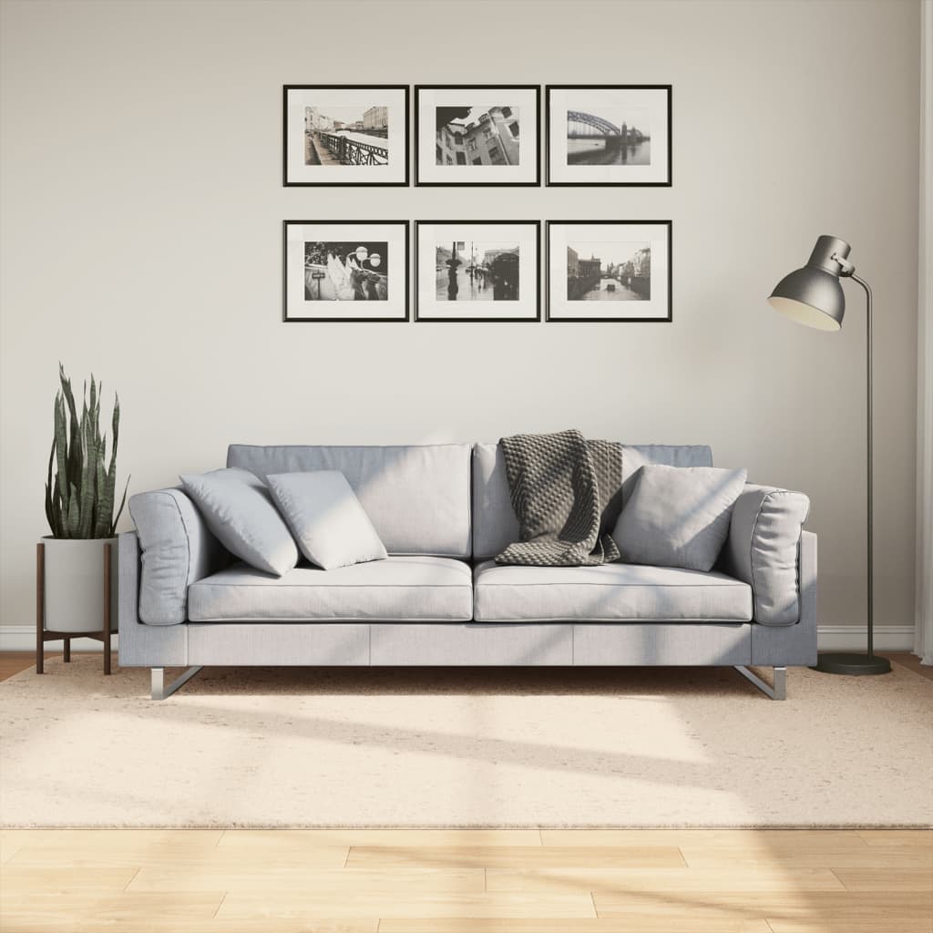 vidaXL Vloerkleed HUARTE laagpolig zacht wasbaar 60x110 cm antraciet