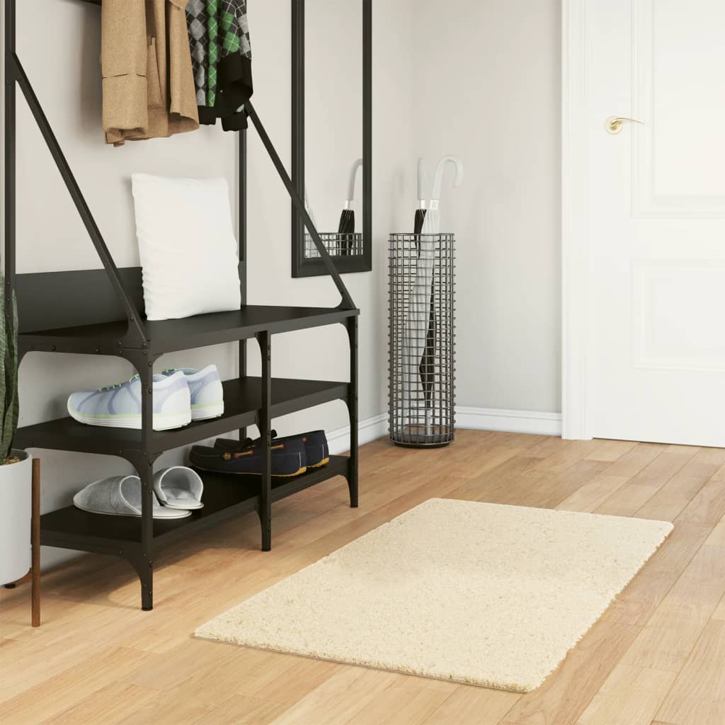 vidaXL Vloerkleed HUARTE laagpolig zacht wasbaar 60x110 cm antraciet