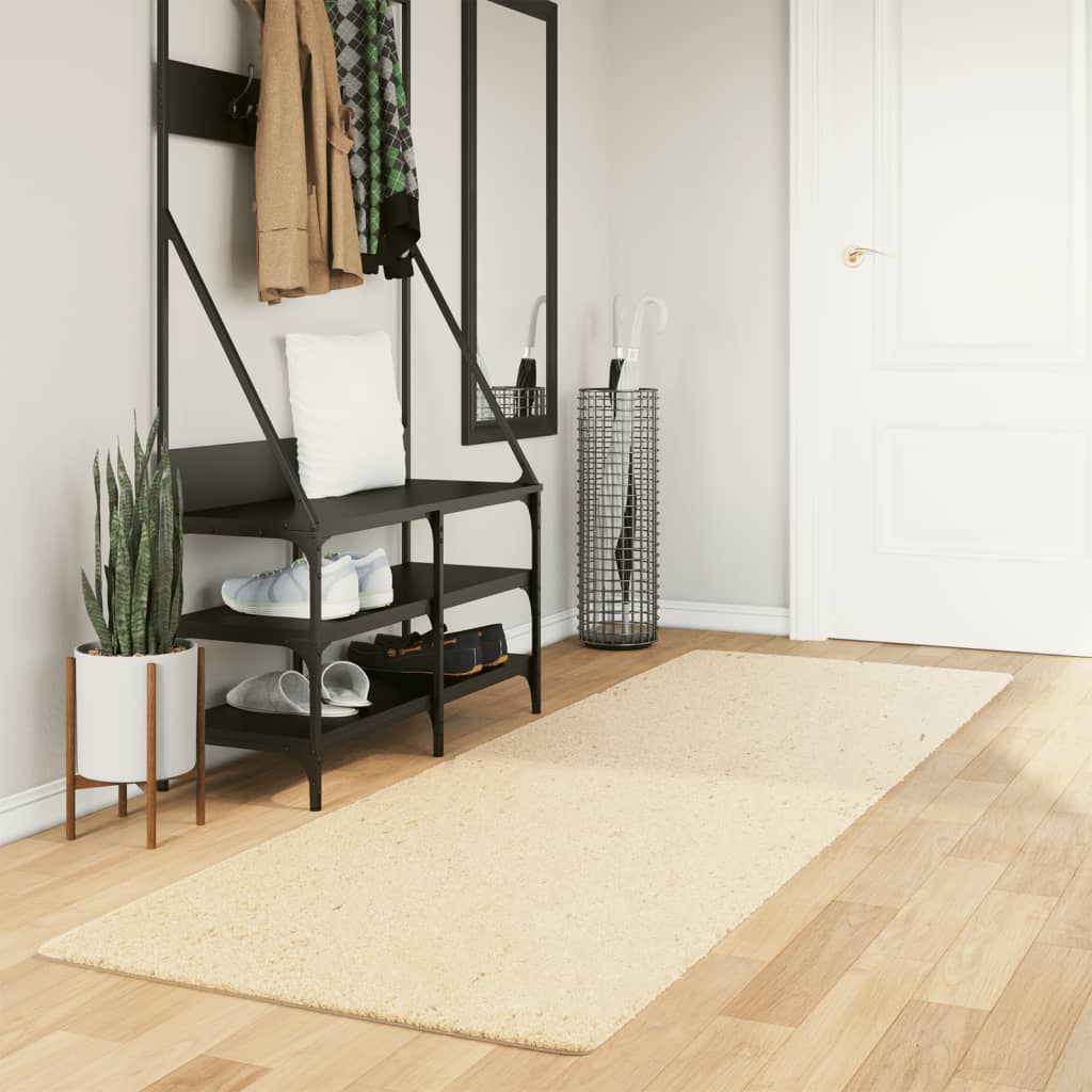 vidaXL Vloerkleed HUARTE laagpolig zacht wasbaar 60x110 cm antraciet