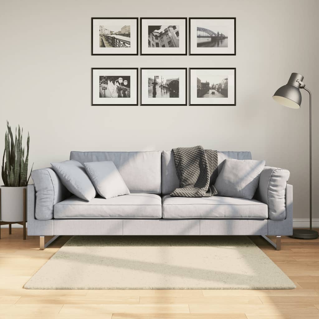 vidaXL Vloerkleed HUARTE laagpolig zacht wasbaar 60x110 cm antraciet