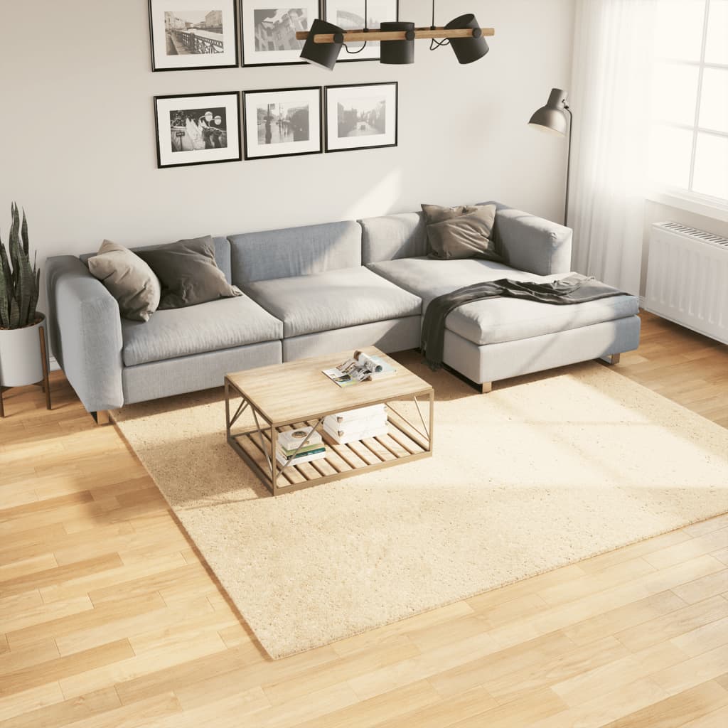vidaXL Vloerkleed HUARTE laagpolig zacht wasbaar 60x110 cm antraciet