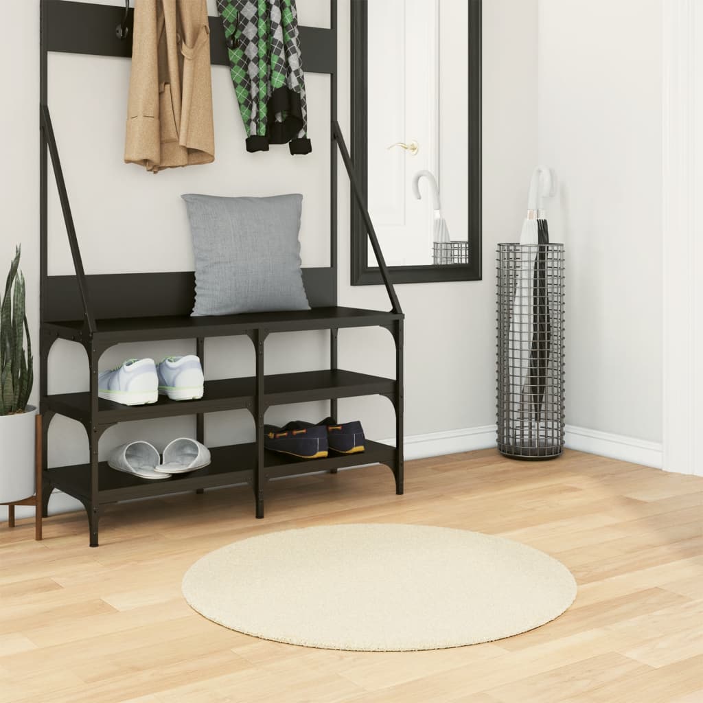 vidaXL Vloerkleed HUARTE laagpolig zacht wasbaar 60x110 cm antraciet