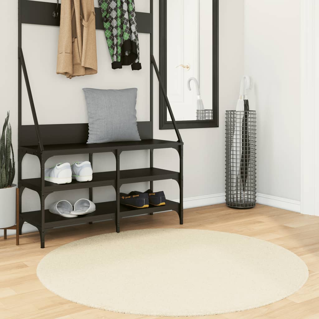 vidaXL Vloerkleed HUARTE laagpolig zacht wasbaar 60x110 cm antraciet