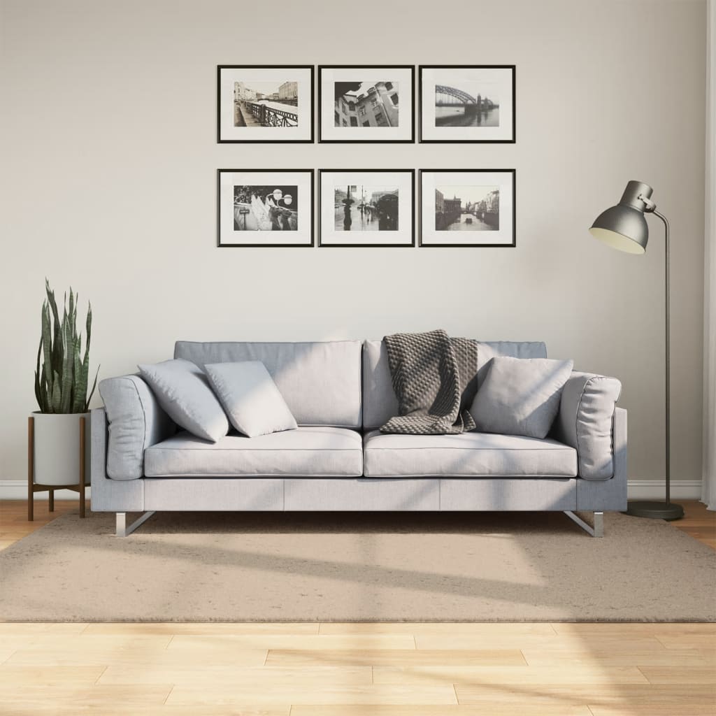 vidaXL Vloerkleed HUARTE laagpolig zacht wasbaar 60x110 cm antraciet
