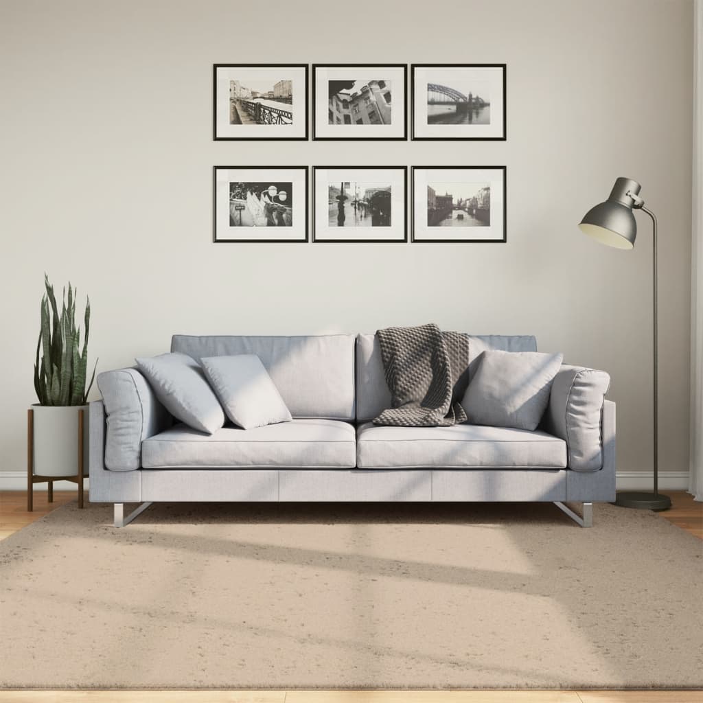 vidaXL Vloerkleed HUARTE laagpolig zacht wasbaar 60x110 cm antraciet