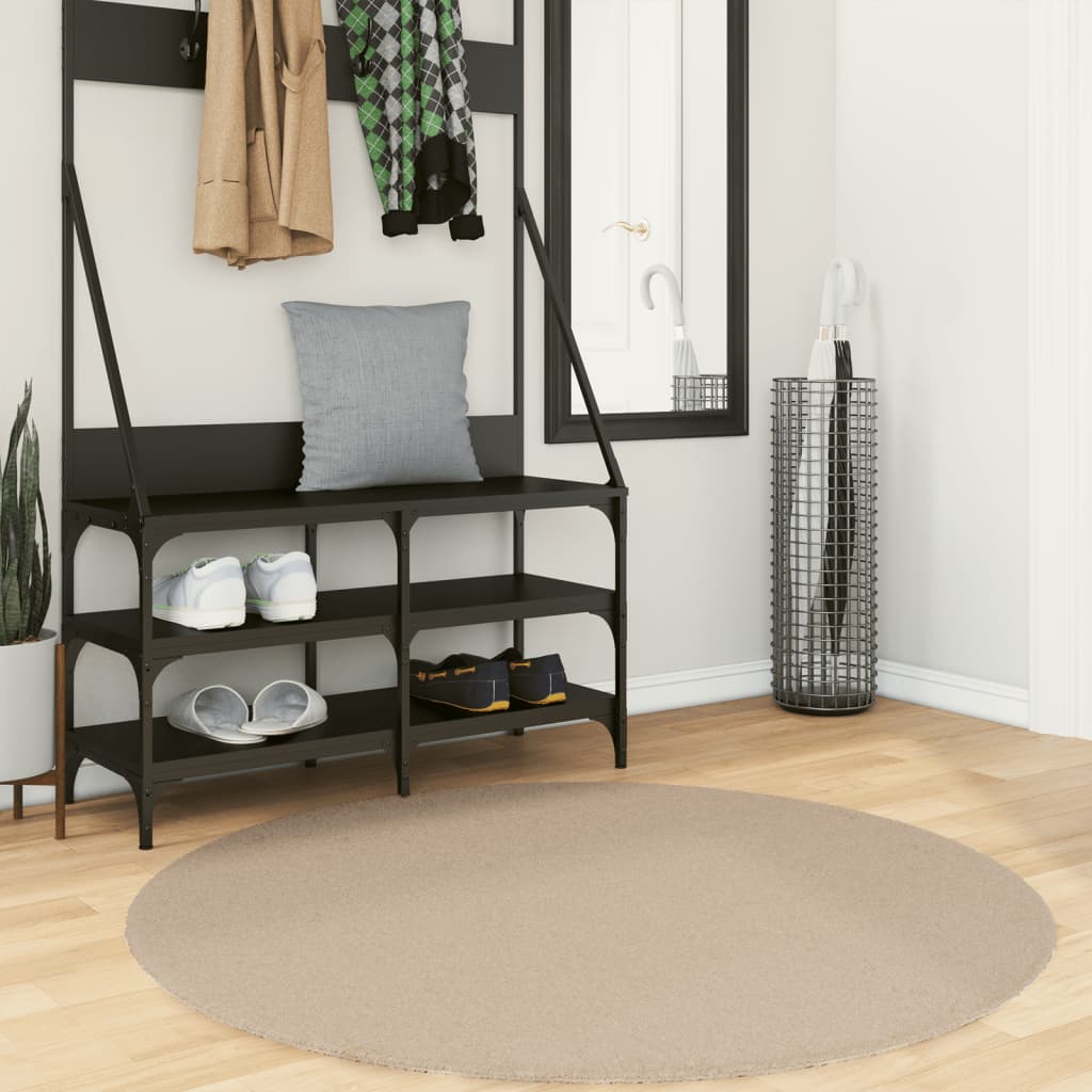 vidaXL Vloerkleed HUARTE laagpolig zacht wasbaar 60x110 cm antraciet