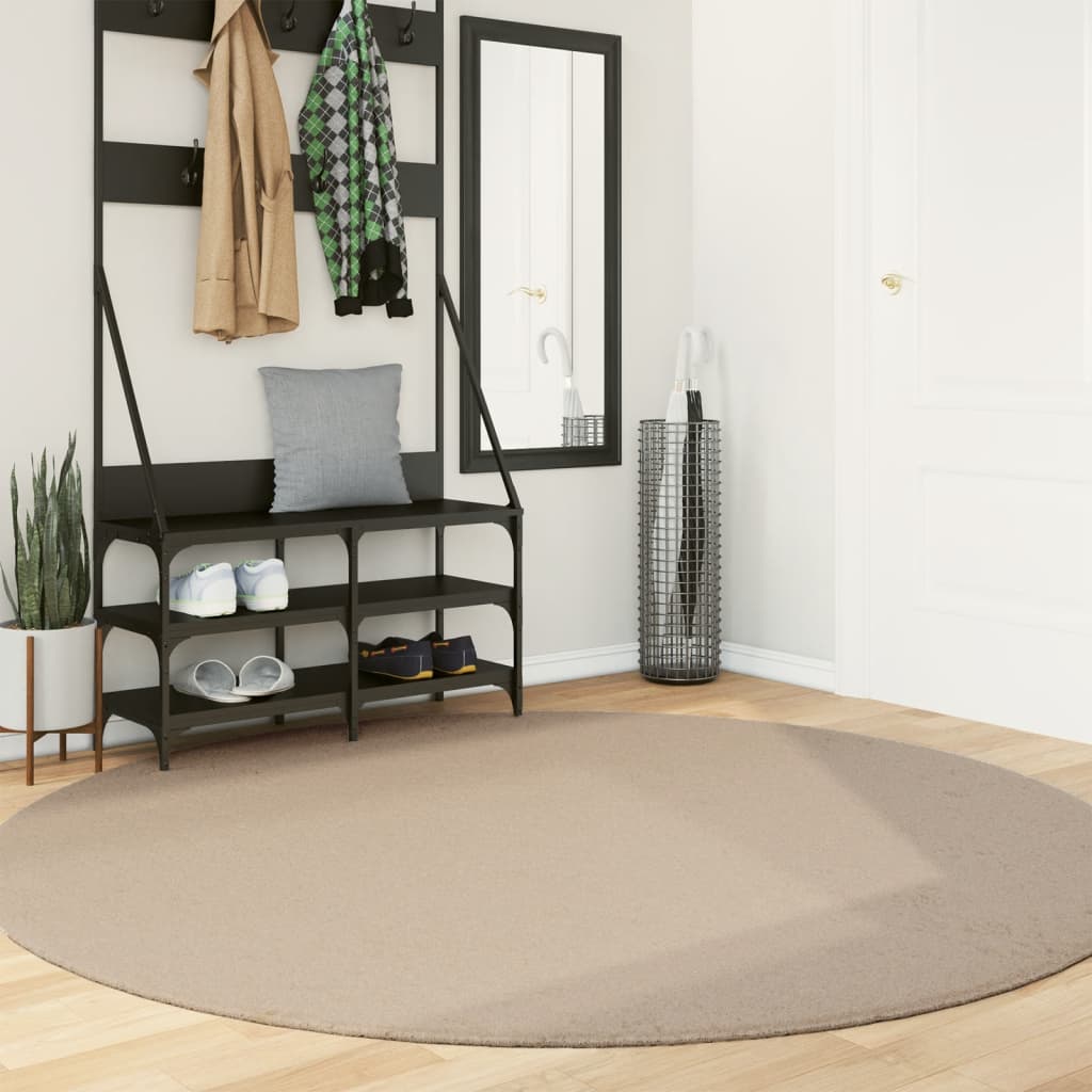 vidaXL Vloerkleed HUARTE laagpolig zacht wasbaar 60x110 cm antraciet