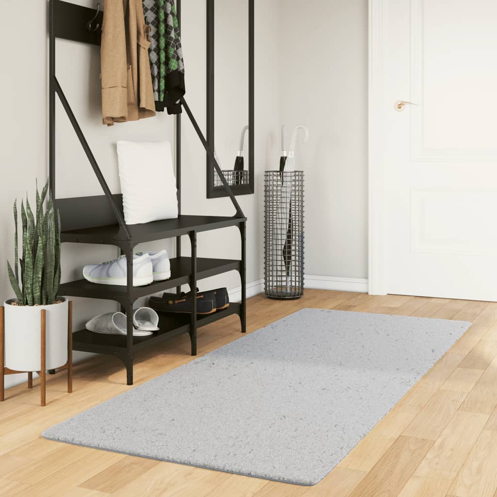 vidaXL Vloerkleed HUARTE laagpolig zacht wasbaar 60x110 cm antraciet