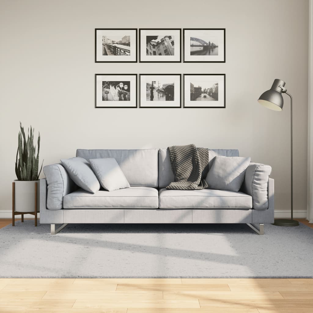 vidaXL Vloerkleed HUARTE laagpolig zacht wasbaar 60x110 cm antraciet