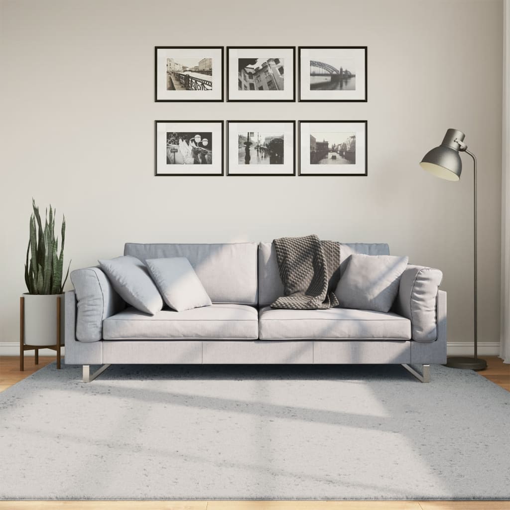 vidaXL Vloerkleed HUARTE laagpolig zacht wasbaar 60x110 cm antraciet