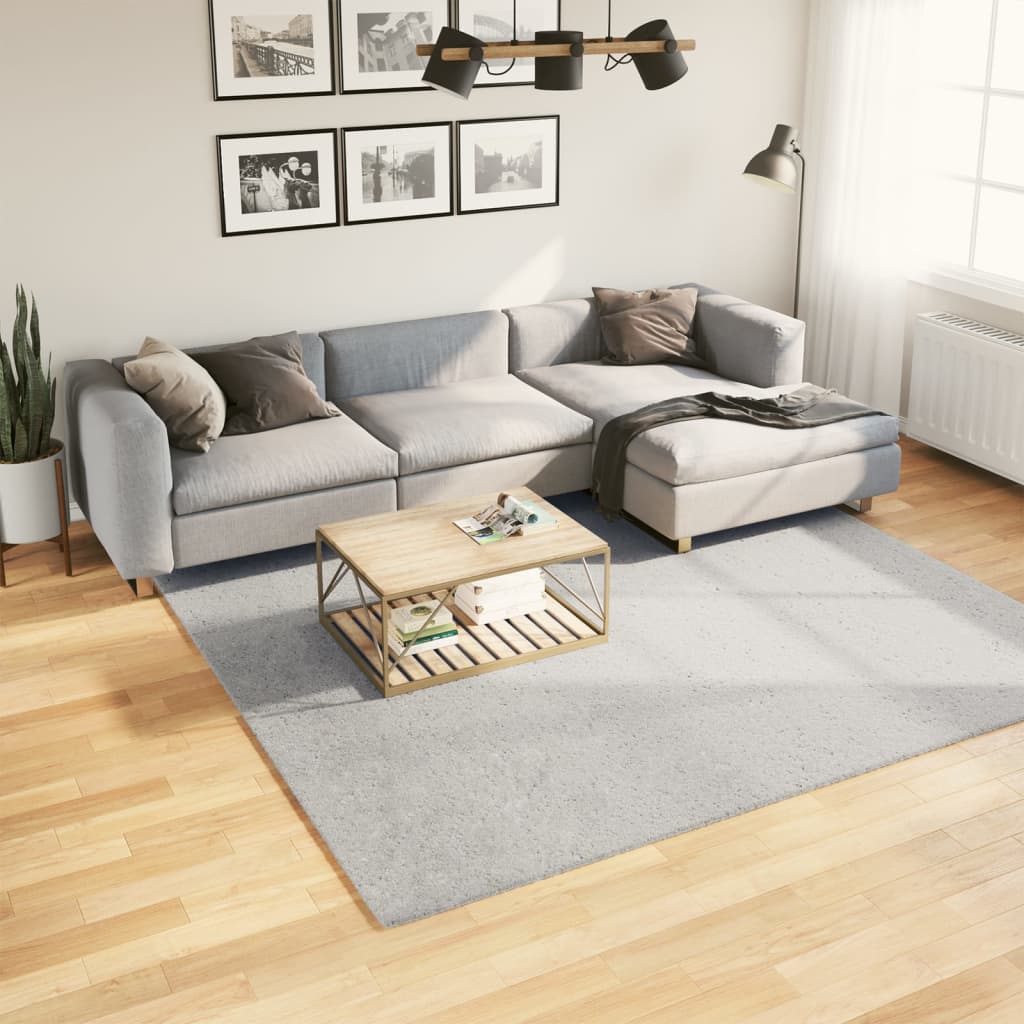 vidaXL Vloerkleed HUARTE laagpolig zacht wasbaar 60x110 cm antraciet