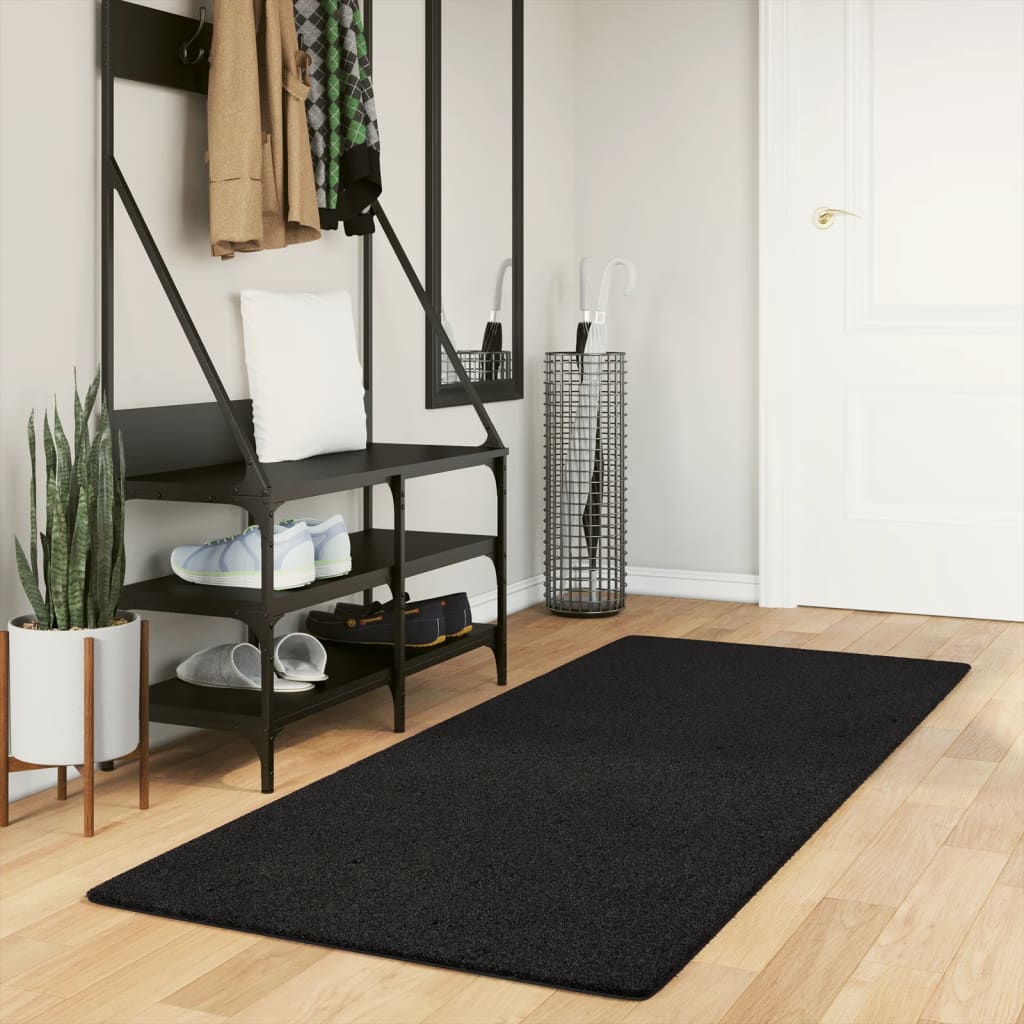 vidaXL Vloerkleed HUARTE laagpolig zacht wasbaar 60x110 cm antraciet