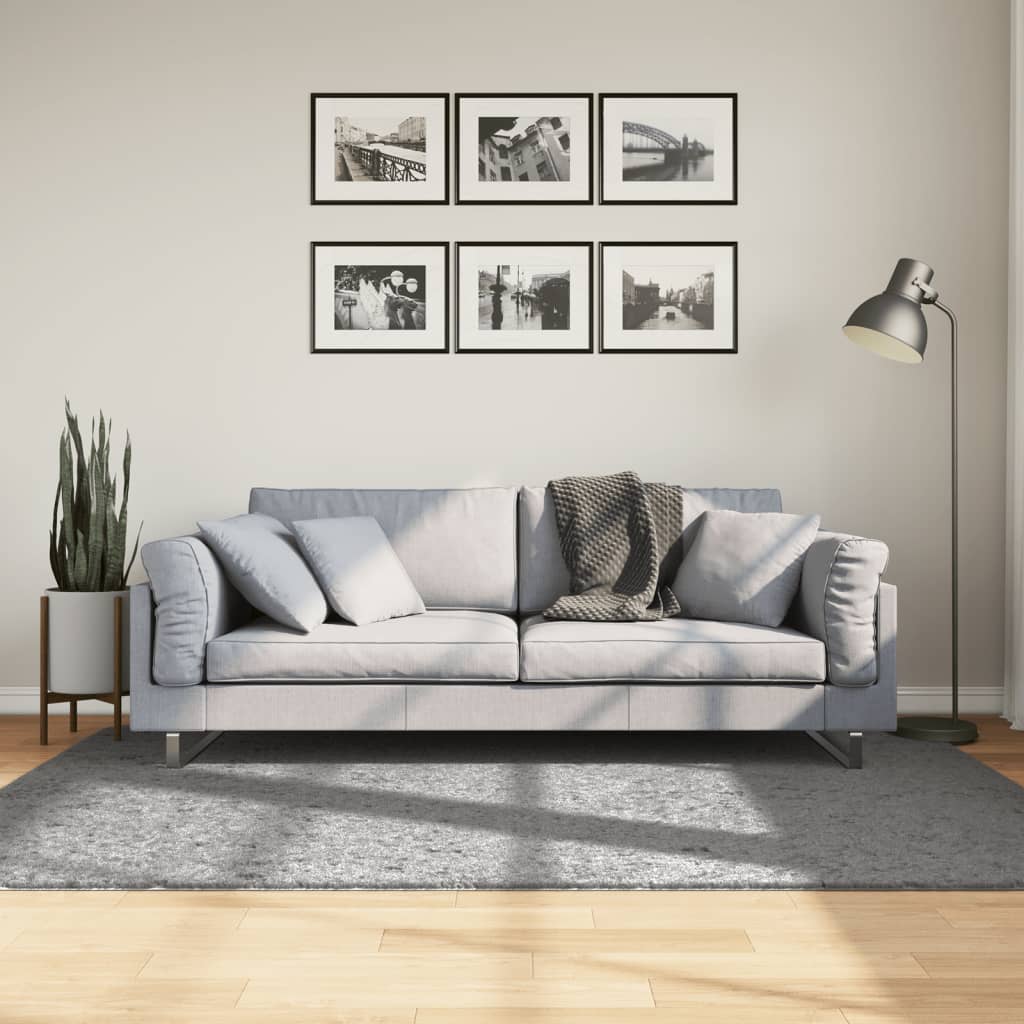 vidaXL Vloerkleed PAMPLONA shaggy hoogpolig modern 100x200 cm beige