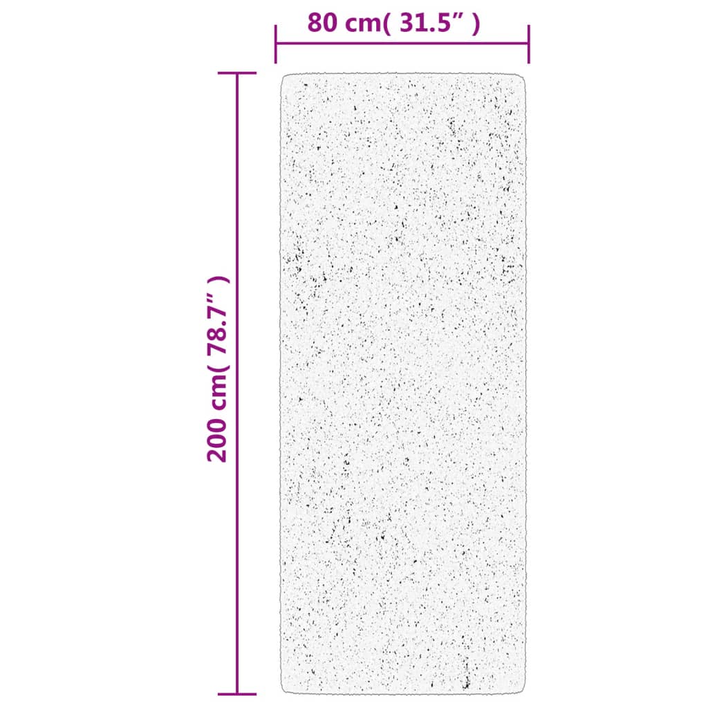 vidaXL Vloerkleed PAMPLONA shaggy hoogpolig modern 100x200 cm beige