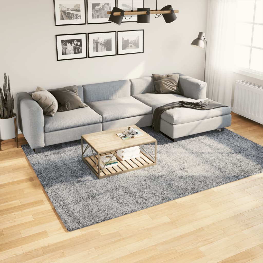 vidaXL Vloerkleed PAMPLONA shaggy hoogpolig modern 100x200 cm beige