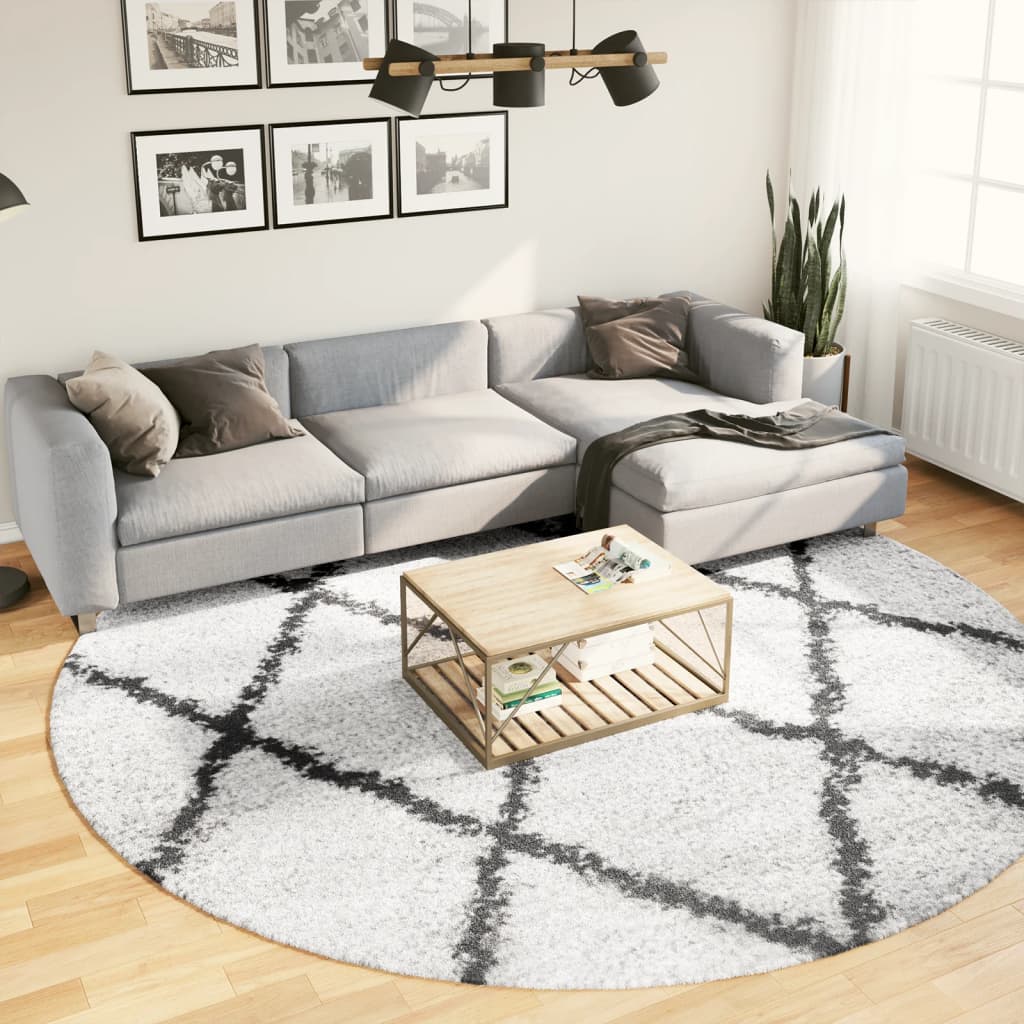 vidaXL Vloerkleed PAMPLONA shaggy hoogpolig modern 100x200 cm beige