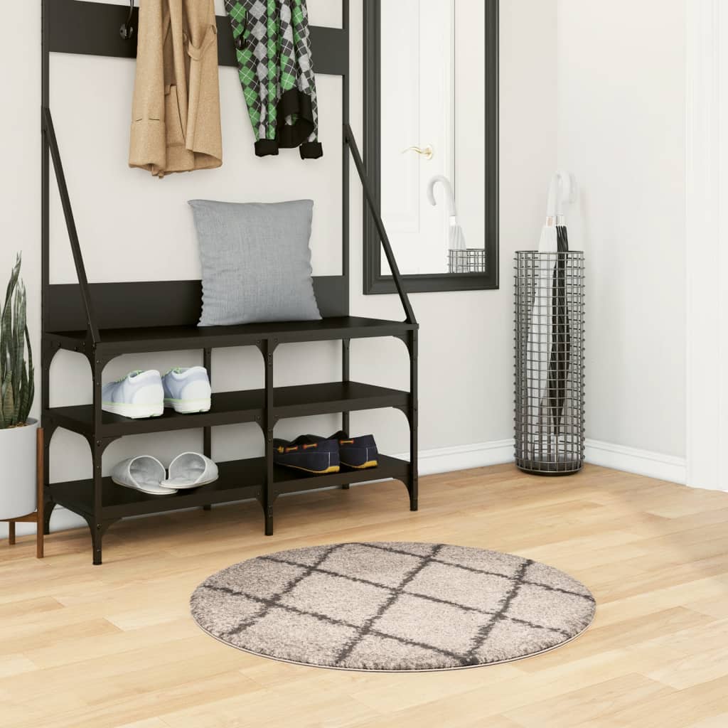 vidaXL Vloerkleed PAMPLONA shaggy hoogpolig modern 100x200 cm beige
