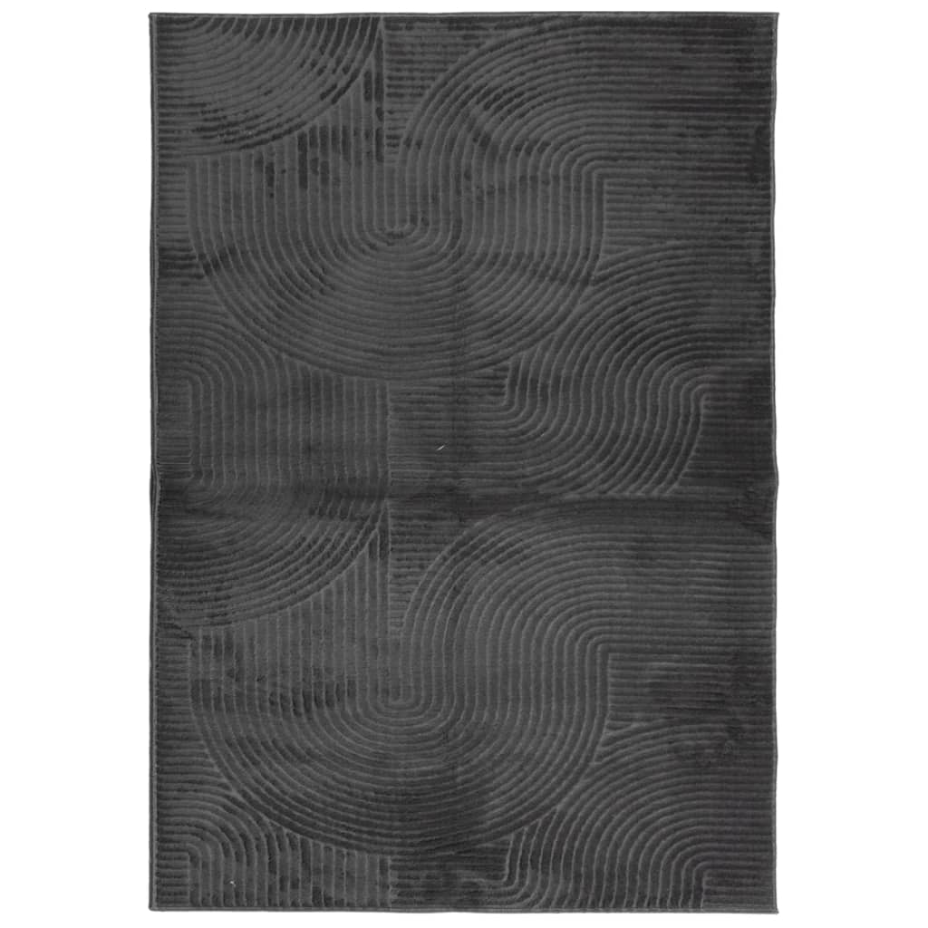 vidaXL Vloerkleed IZA laagpolig Scandinavisch 80x150 cm antraciet
