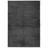 vidaXL Vloerkleed IZA laagpolig Scandinavisch 80x150 cm antraciet
