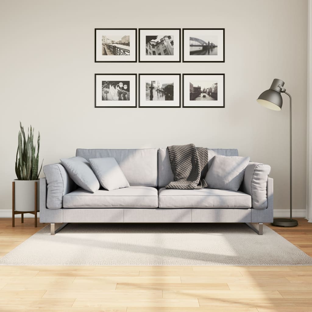 vidaXL Vloerkleed IZA laagpolig Scandinavisch 80x150 cm antraciet