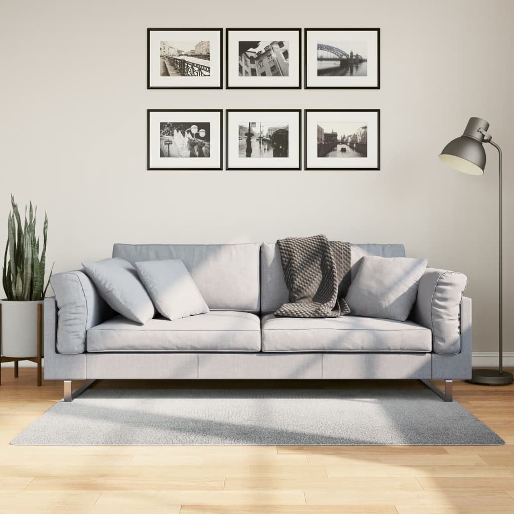 vidaXL Vloerkleed IZA laagpolig Scandinavisch 80x150 cm antraciet