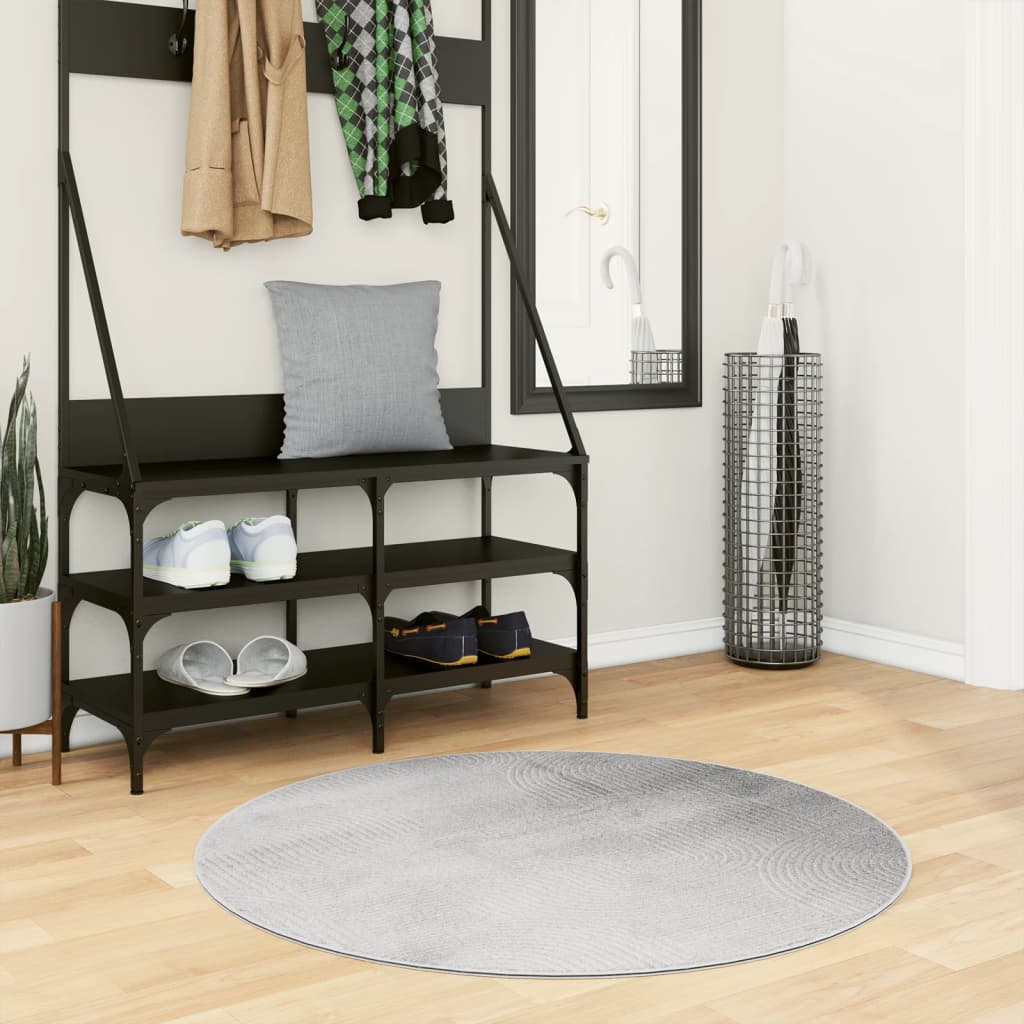 vidaXL Vloerkleed IZA laagpolig Scandinavisch 80x150 cm antraciet