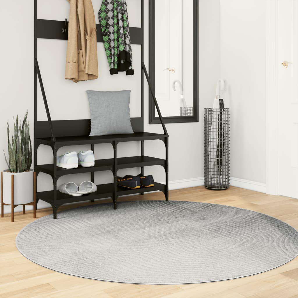 vidaXL Vloerkleed IZA laagpolig Scandinavisch 80x150 cm antraciet