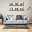 vidaXL Vloerkleed OVIEDO laagpolig 60x110 cm antracietkleurig