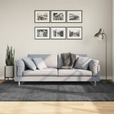 vidaXL Vloerkleed OVIEDO laagpolig 60x110 cm antracietkleurig