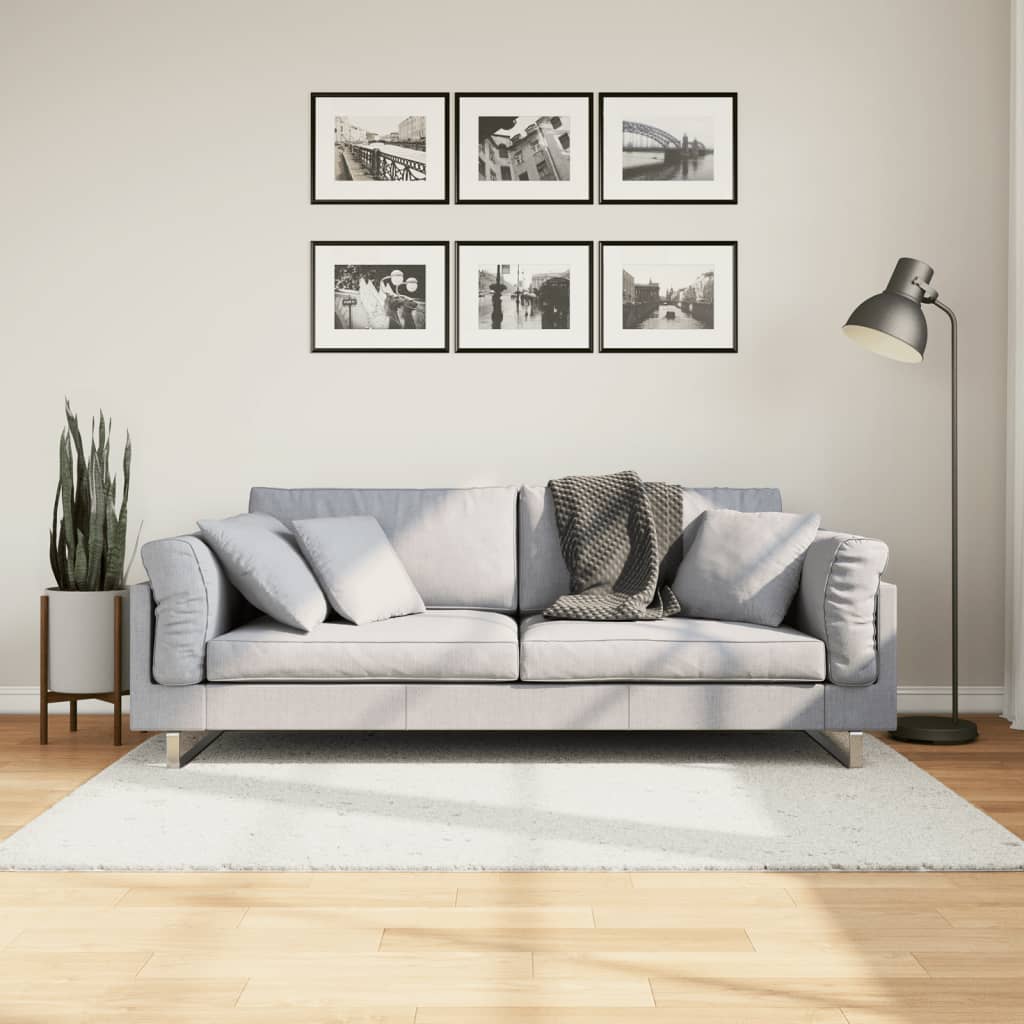 vidaXL Vloerkleed OVIEDO laagpolig 60x110 cm antracietkleurig
