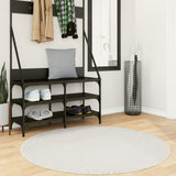 vidaXL Vloerkleed OVIEDO laagpolig 60x110 cm antracietkleurig