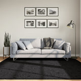 vidaXL Vloerkleed OVIEDO laagpolig 60x110 cm antracietkleurig