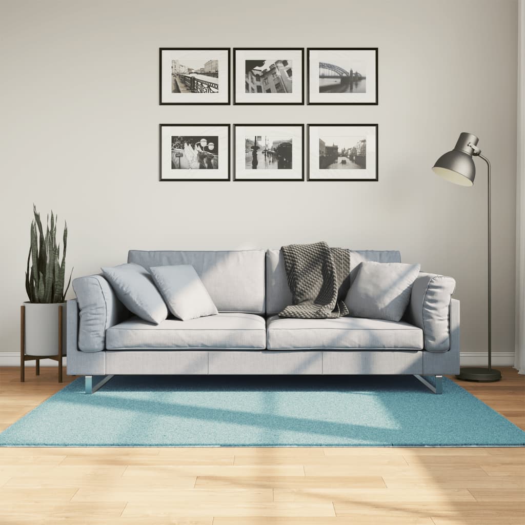 vidaXL Vloerkleed OVIEDO laagpolig 60x110 cm antracietkleurig