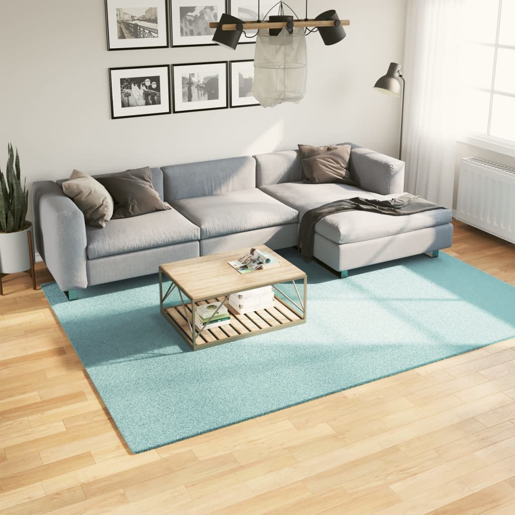 vidaXL Vloerkleed OVIEDO laagpolig 60x110 cm antracietkleurig