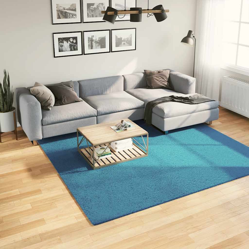vidaXL Vloerkleed OVIEDO laagpolig 60x110 cm antracietkleurig
