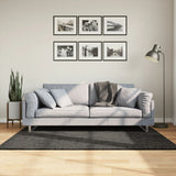 vidaXL Vloerkleed ISTAN hoogpolig glanzend 80x150 cm antracietkleurig