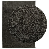 vidaXL Vloerkleed ISTAN hoogpolig glanzend 80x150 cm antracietkleurig