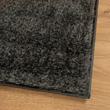 vidaXL Vloerkleed ISTAN hoogpolig glanzend 80x150 cm antracietkleurig