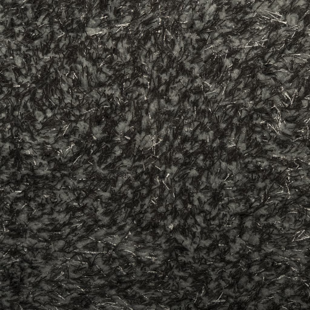 vidaXL Vloerkleed ISTAN hoogpolig glanzend 80x150 cm antracietkleurig